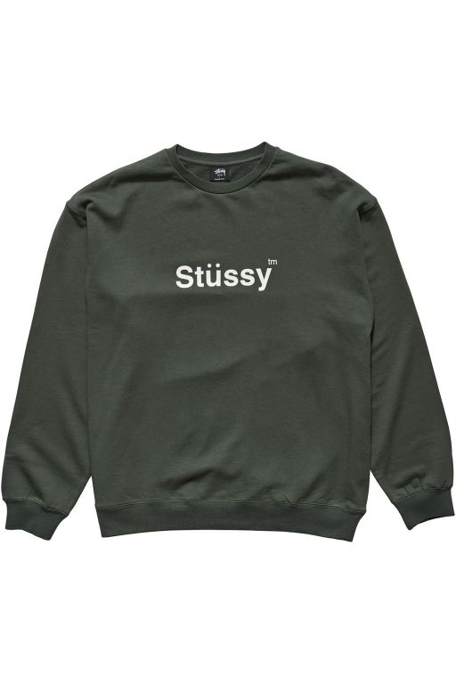 Stussy Mens Text Crew Leisure Sets Green - WVKAL6139